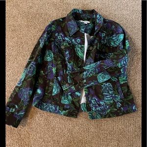 NWOT Isaac Mizrahi floral jacket - size 12